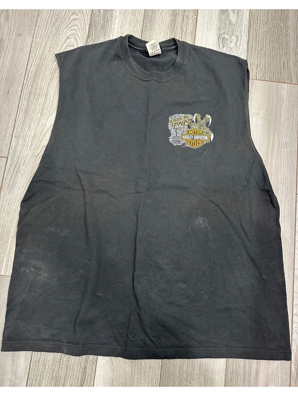 Harley-Davidson Smoky Mountain Route 129 I Rode The Dragon Sleeveless T-Shirt 2X